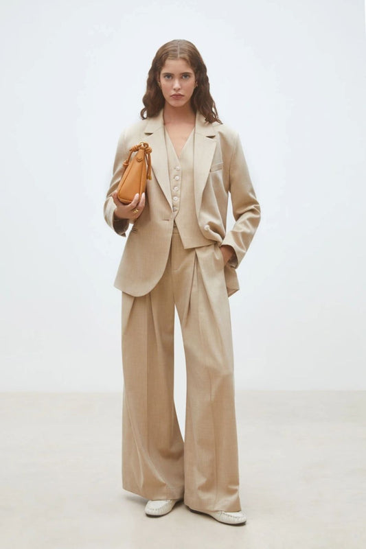 Suncoo Dwen Blazer Jacket - Beige