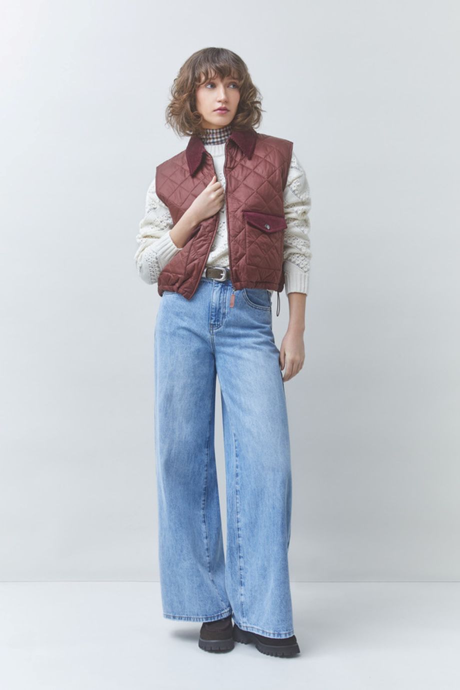Suncoo Djess Quilted Vest - Bourgogne