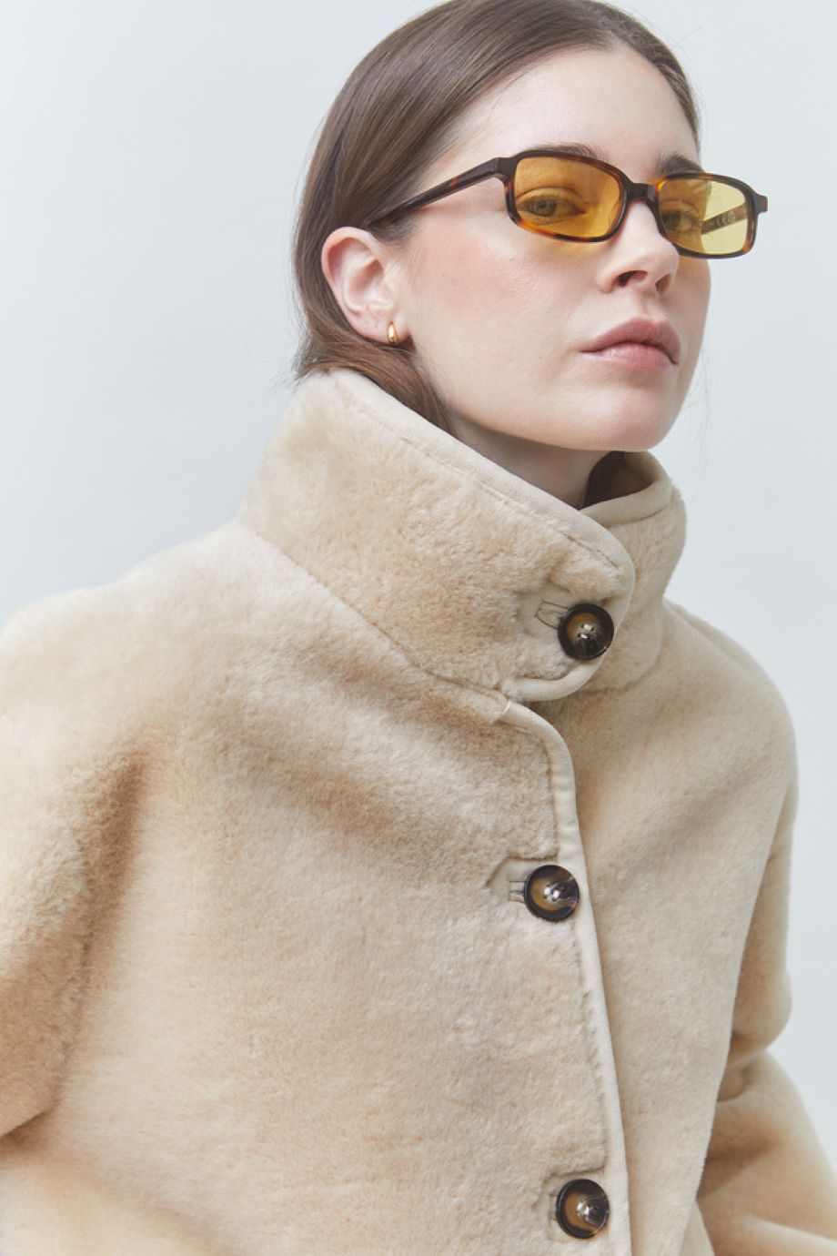 Suncoo Elite Faux Fur Jacket - Beige