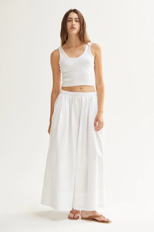 Asher Kate Poplin Skirt - White