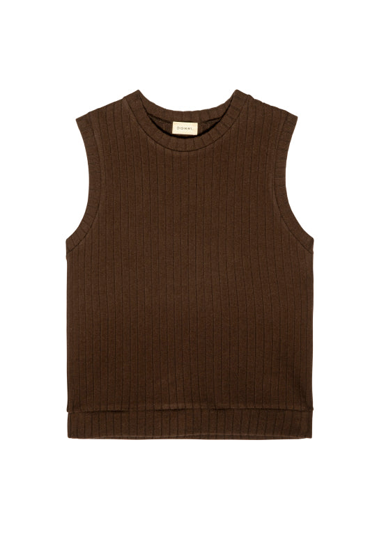 Donni Sweater Rib Shell - Espresso