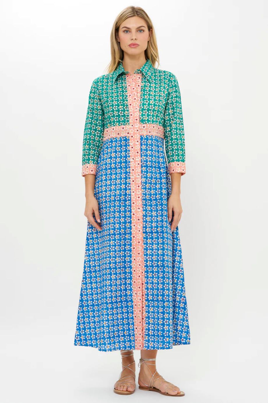 Oliphant Shirt Dress Maxi - Aster Blue