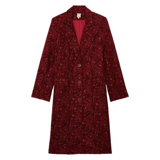 Ines de la Fressange Zahee Coat - Burgundy