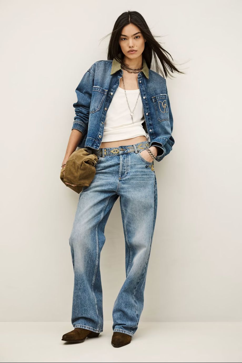 ba&sh Rizie Straight Fit Jeans - Light Used Blue