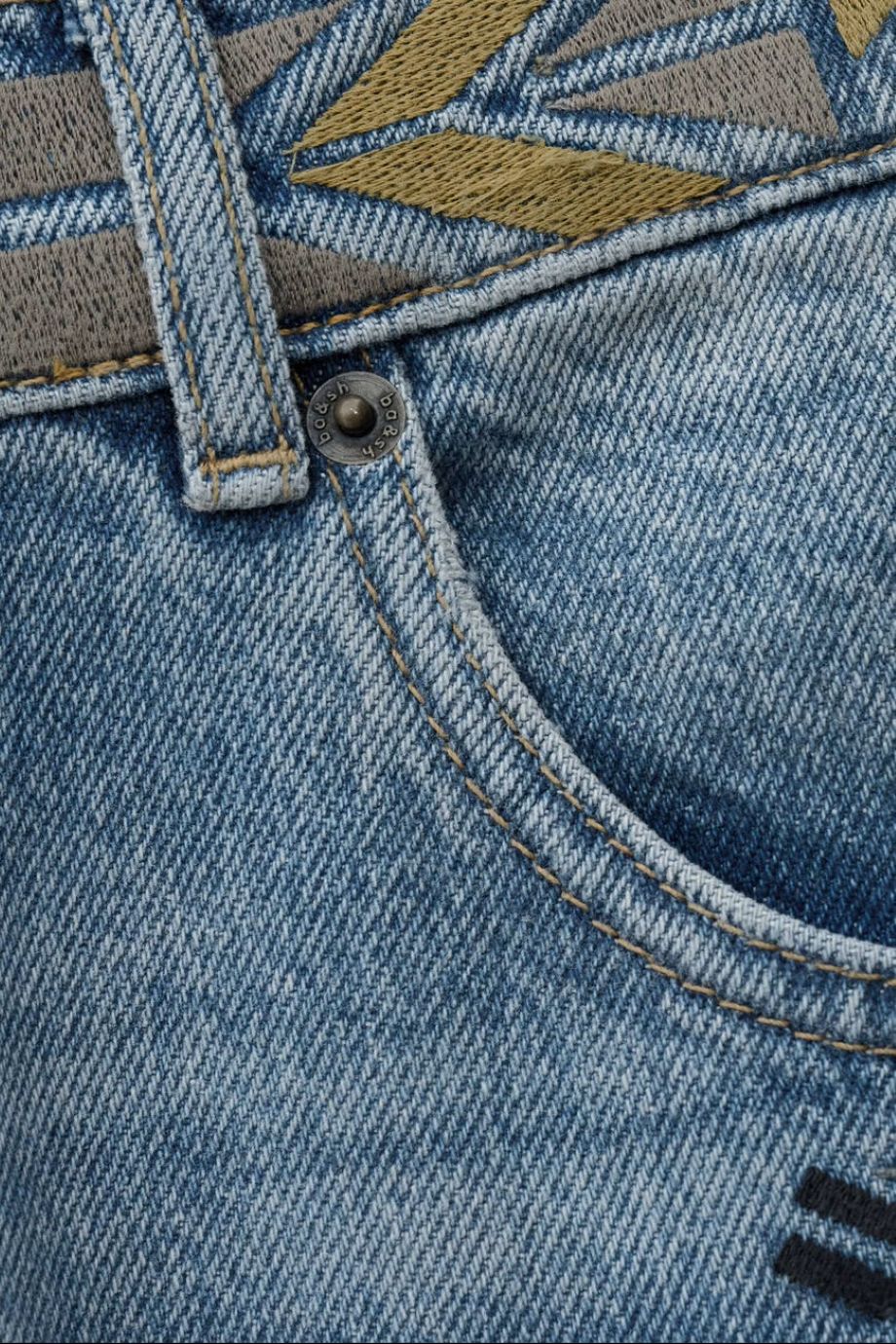 ba&sh Rizie Straight Fit Jeans - Light Used Blue