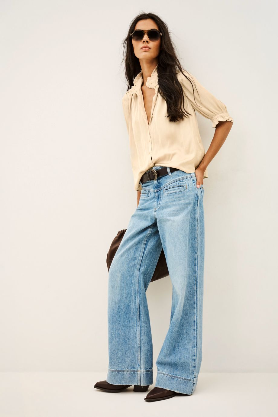 ba&sh Camila Blouse - Griege