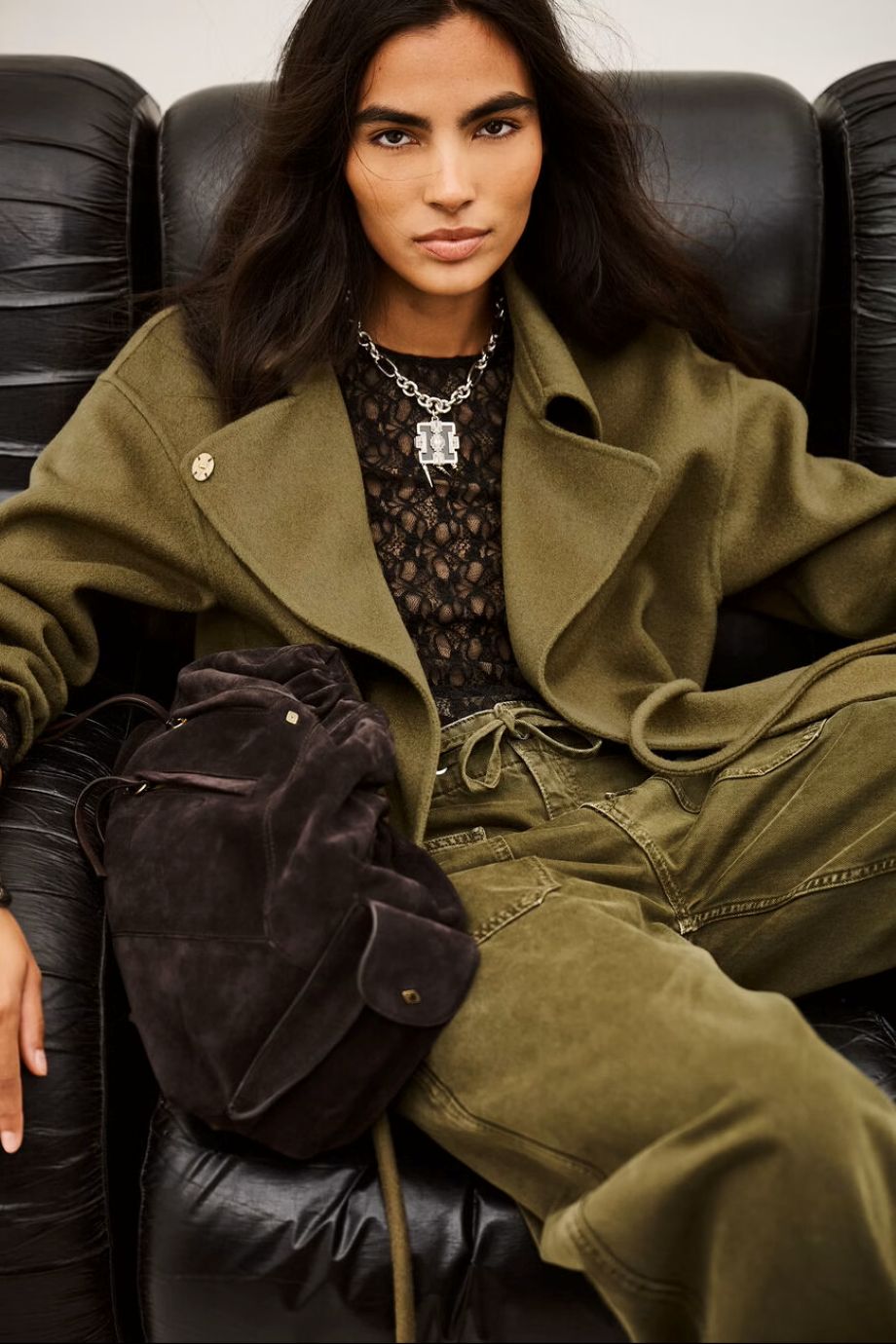 ba&sh Kam Coat - Kaki
