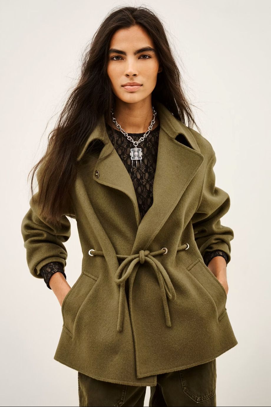 ba&sh Kam Coat - Kaki