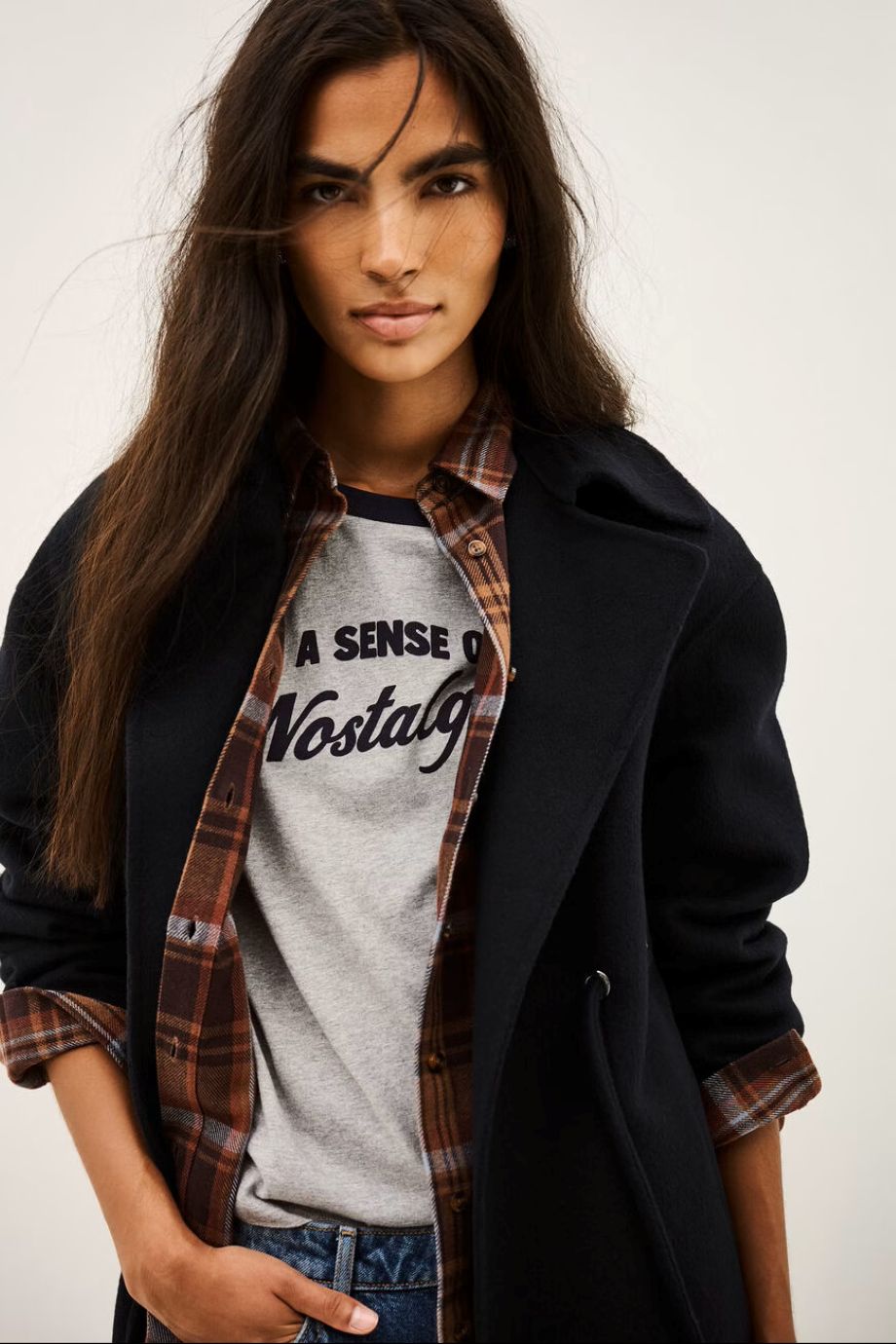 ba&sh Kate Coat - Encre