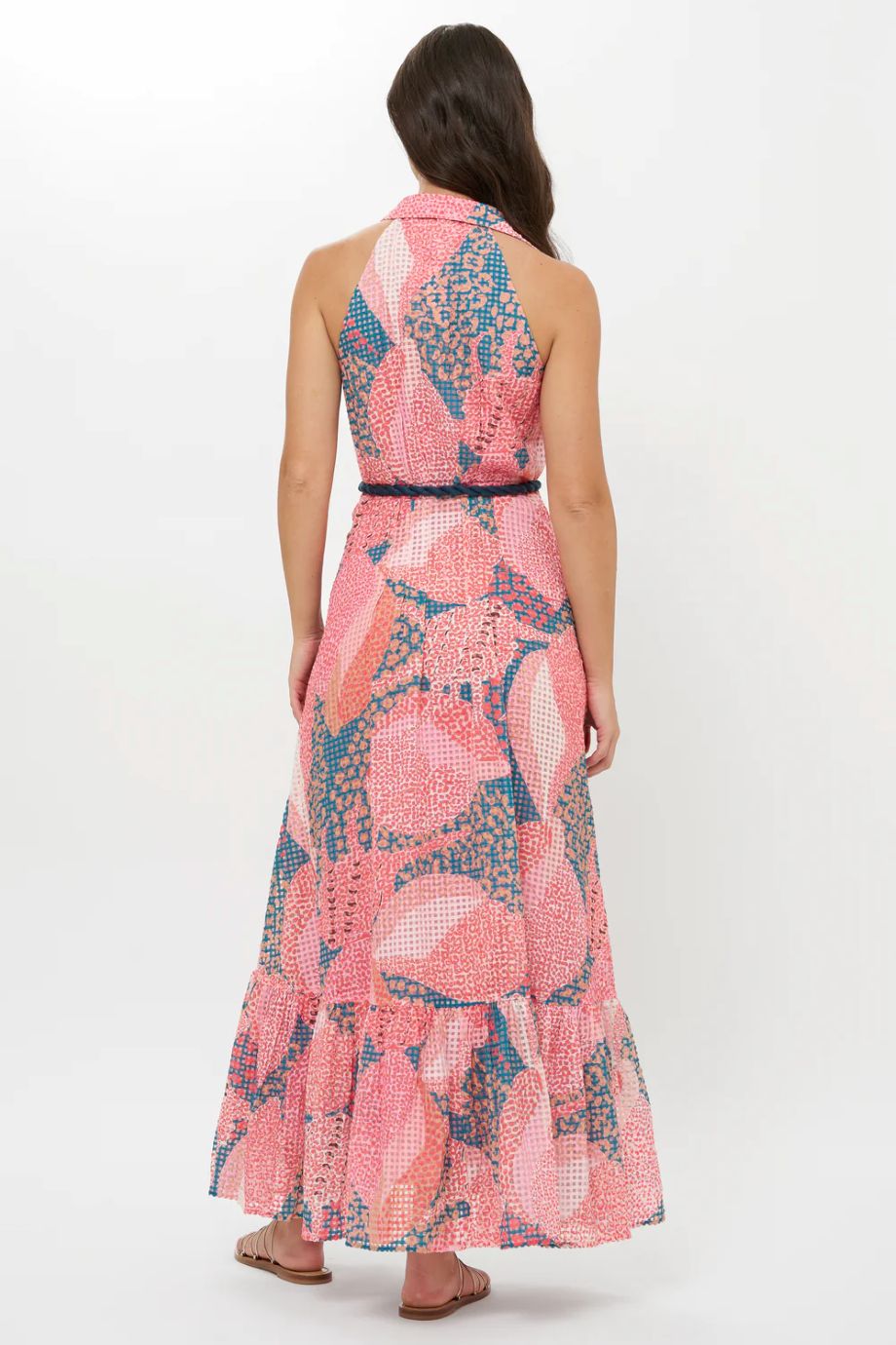 Oliphant Sleeveless Shirt Dress Maxi - Nautilus Blue