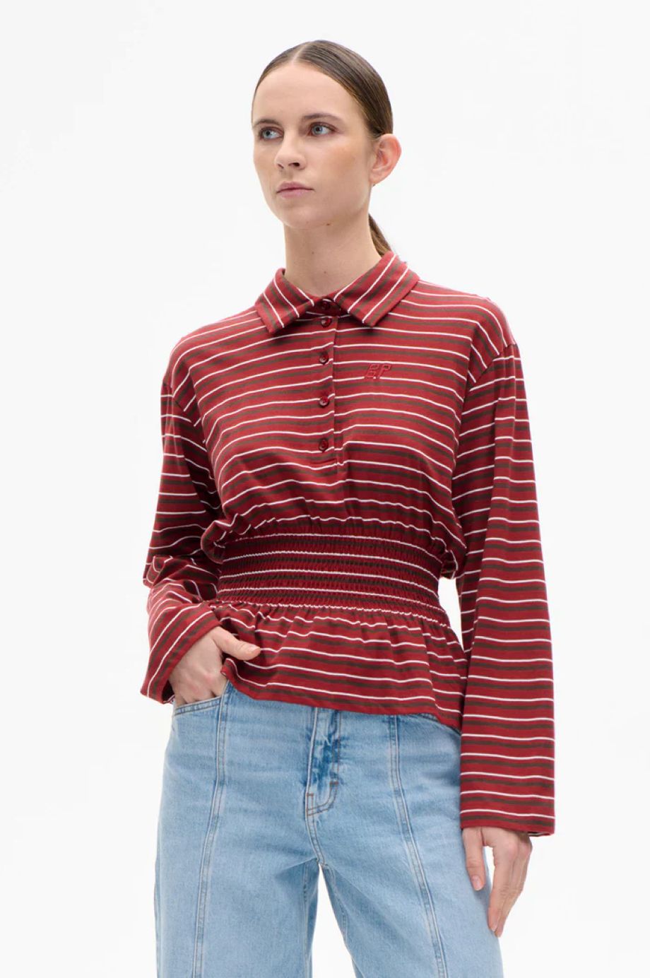 Baum und Pferdgarten Josefin Shirt - Syrah Red Stripe