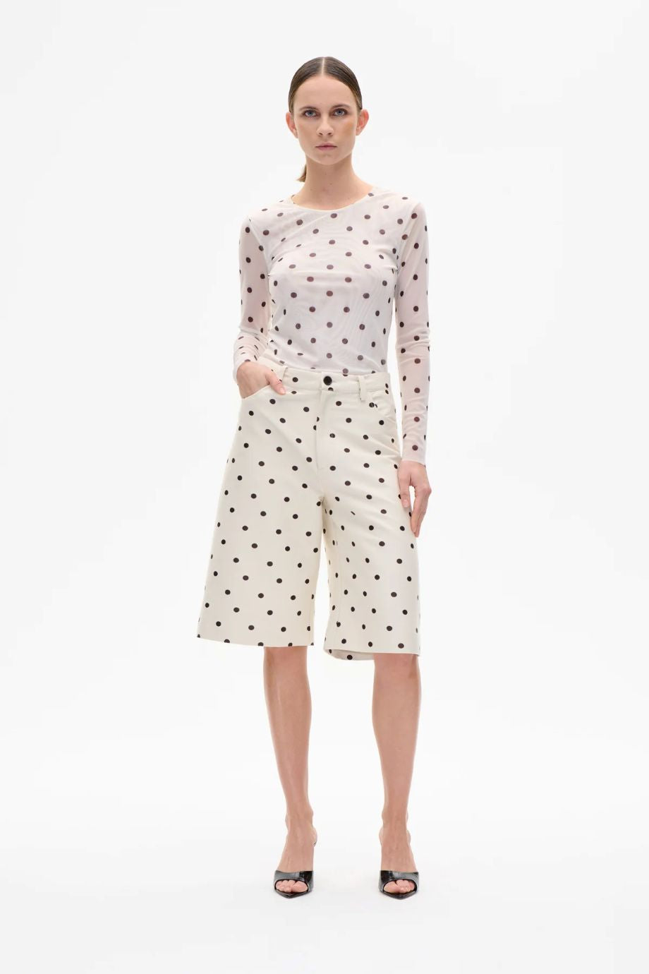 Baum und Pferdgarten Jodie Shirt - Egret Creme Dot