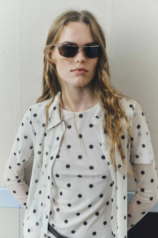 Baum und Pferdgarten Jodie Shirt - Egret Creme Dot