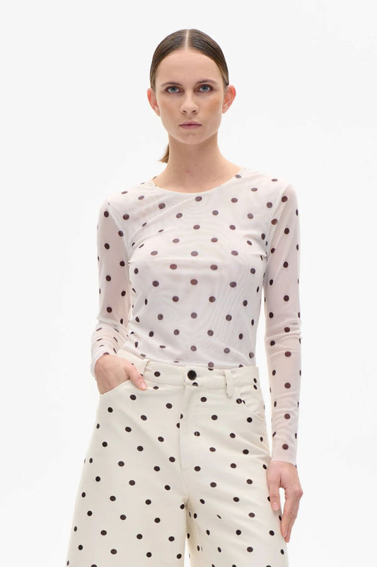 Baum und Pferdgarten Jodie Shirt - Egret Creme Dot