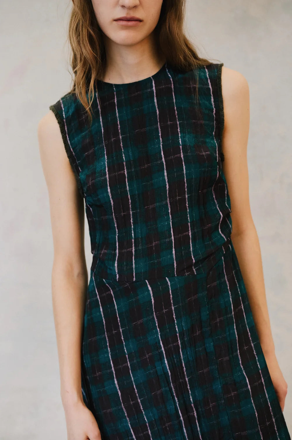 Baum Und Pferdgarten Atina Dress - Brown Green Check