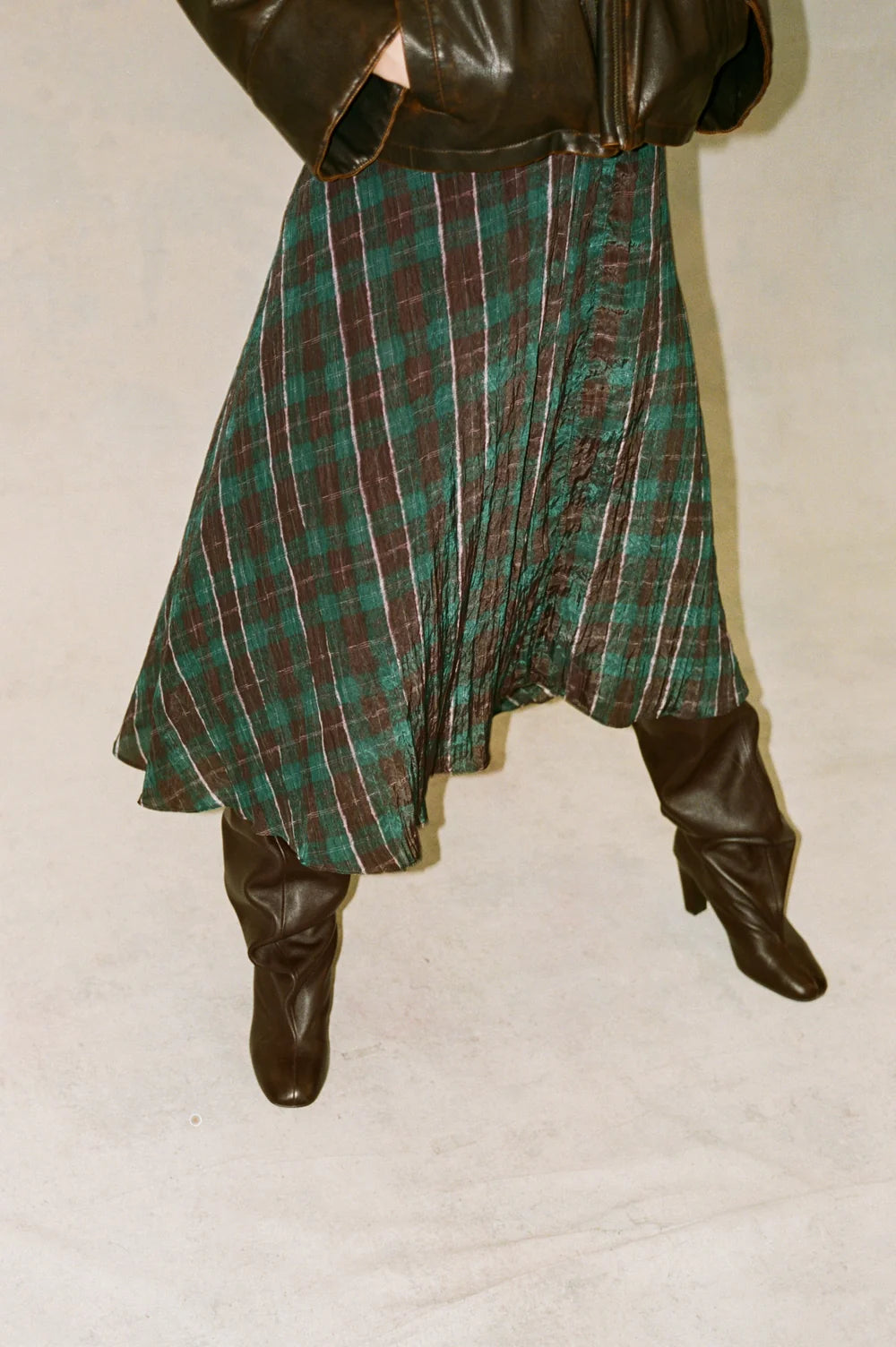 Baum Und Pferdgarten Atina Dress - Brown Green Check