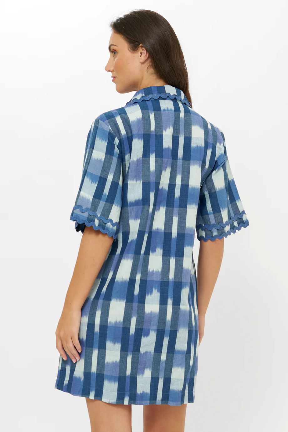 Oliphant Collard Shirt Dress Mini - Beckett Navy