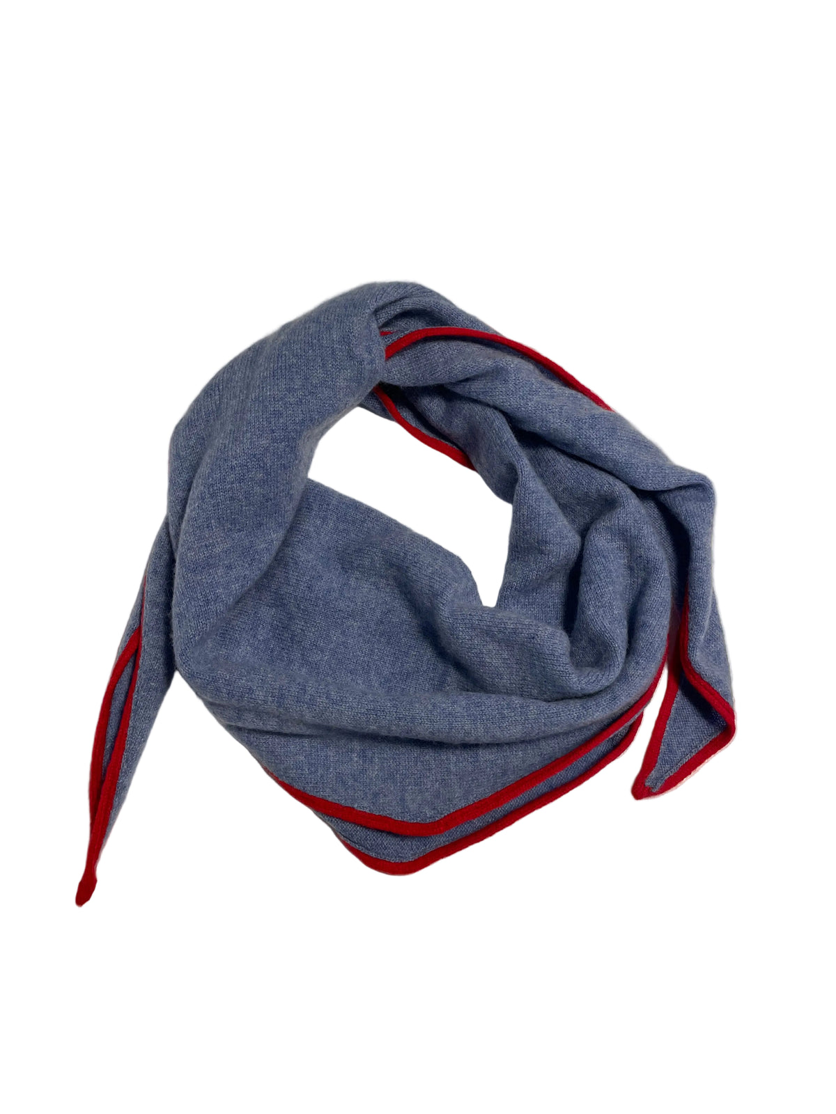 Stone Cashmere Diamond Scarf - Stonewash/Red