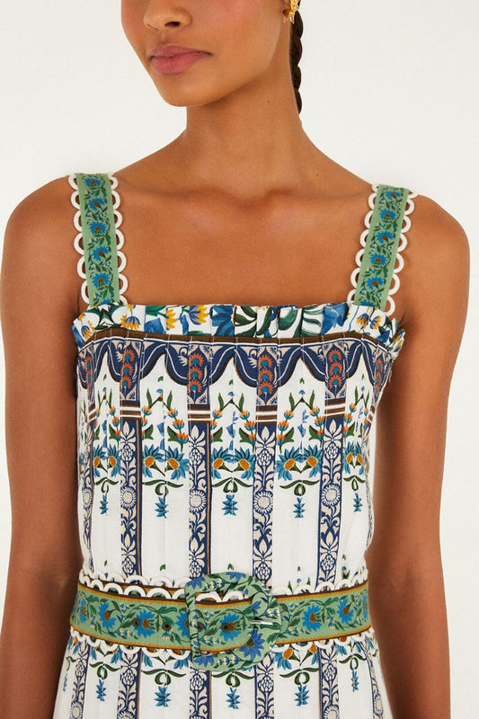 Farm Rio Manoela Belted Maxi - Off-White