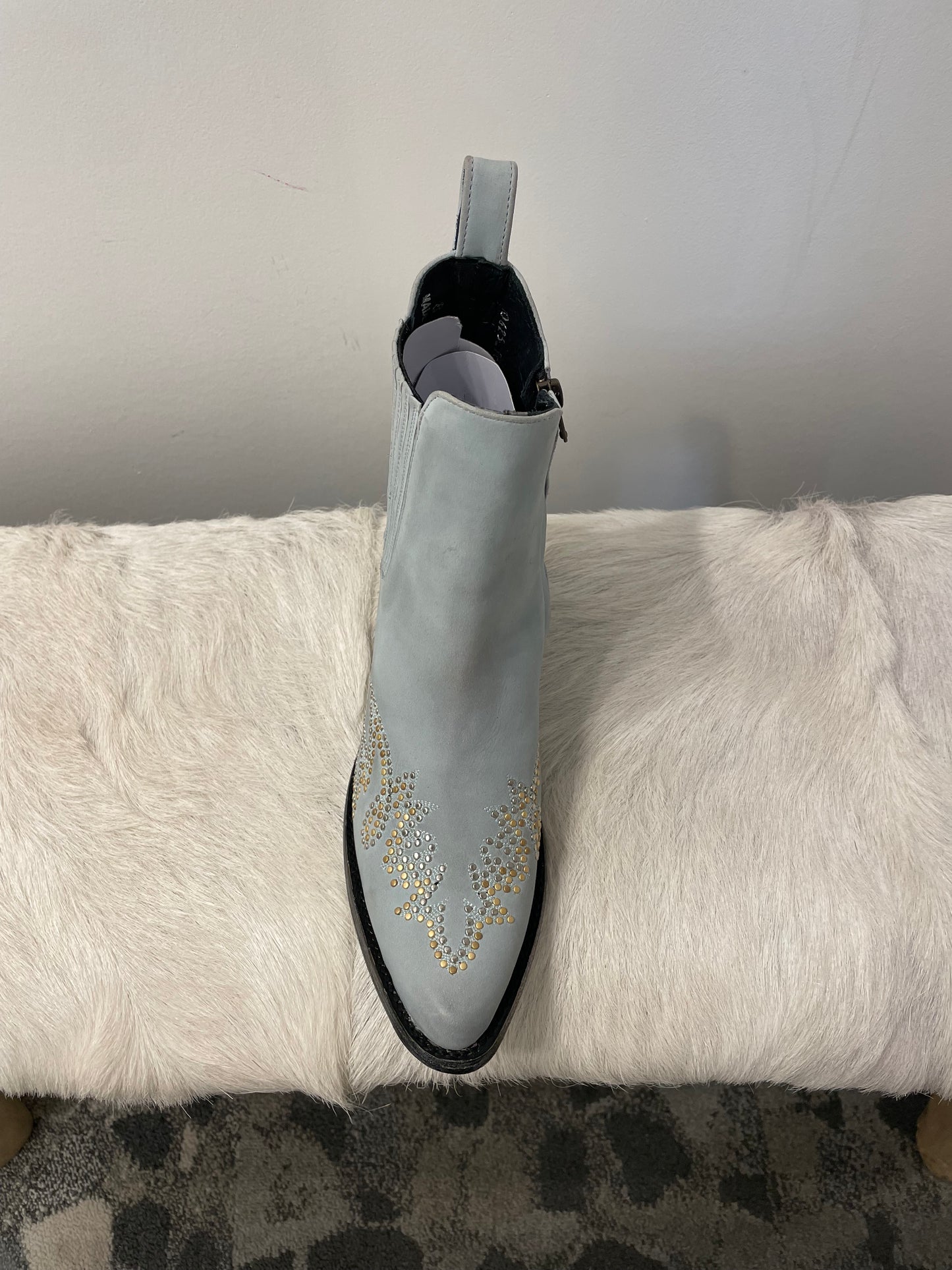 Mexicana Luxor Zip Ankle Boot - Sky Blue