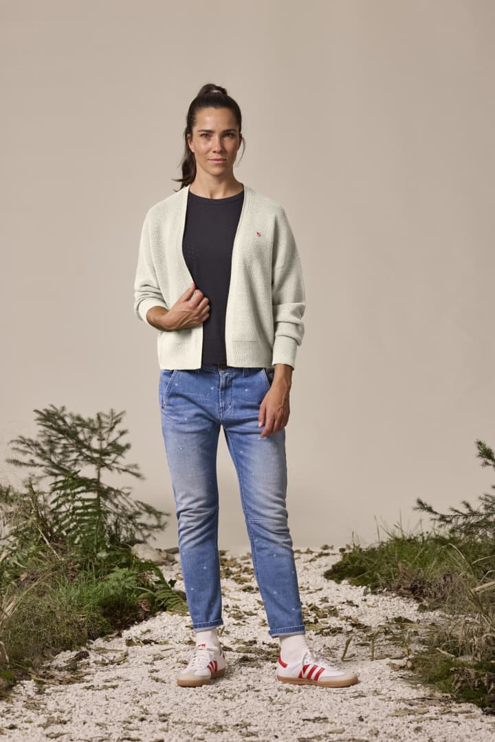 Maloja Illimani Alpaca Knit Cardigan - Shaded White