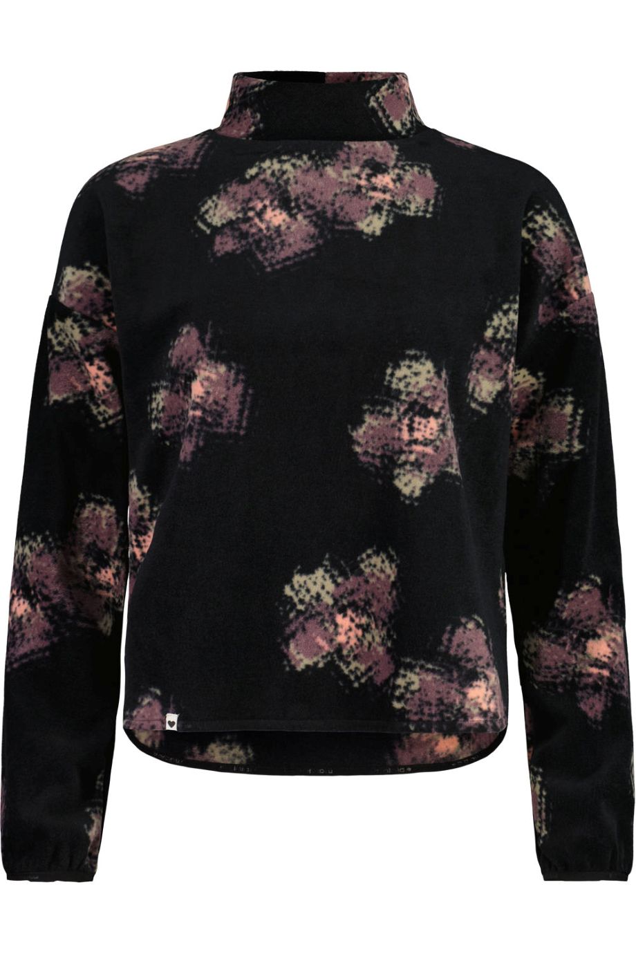 Maloja RomaliaM Printed Mountain Fleece Shirt - Deep Black Joy