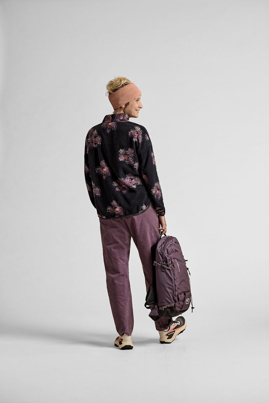 Maloja RomaliaM Printed Mountain Fleece Shirt - Deep Black Joy