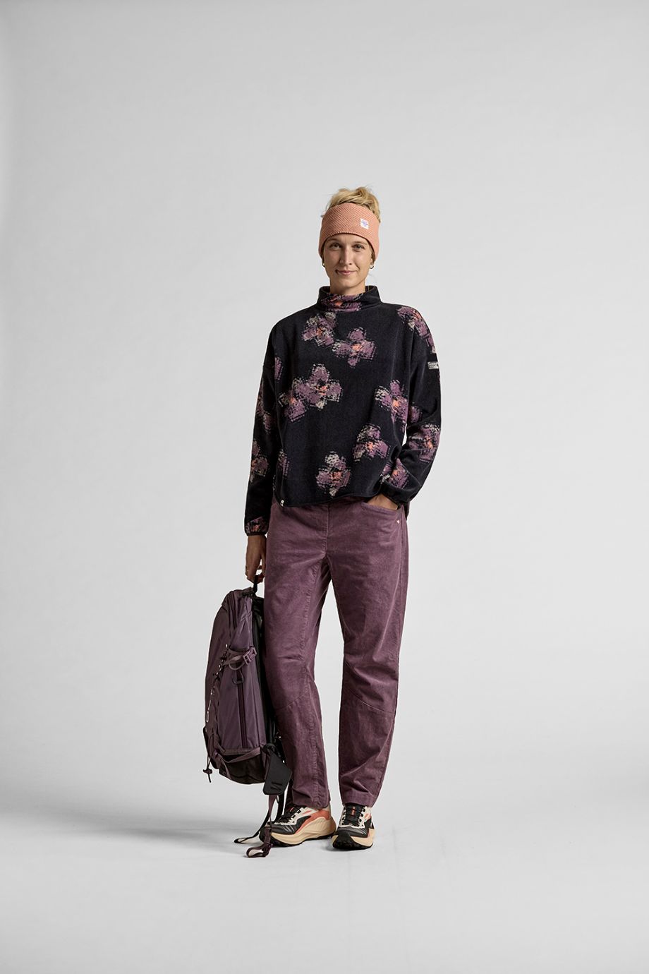 Maloja RomaliaM Printed Mountain Fleece Shirt - Deep Black Joy