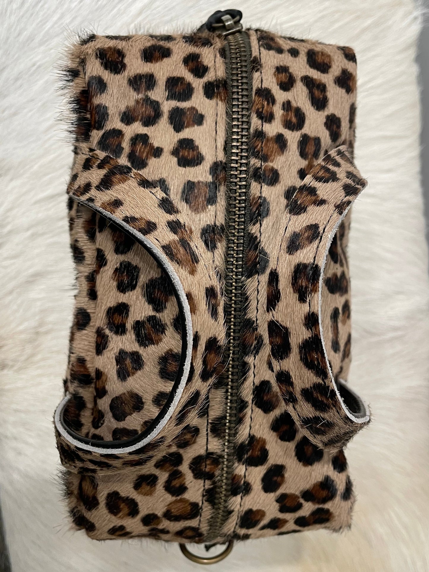 Sous les Pavés Mini Bowling Bag - Leopard