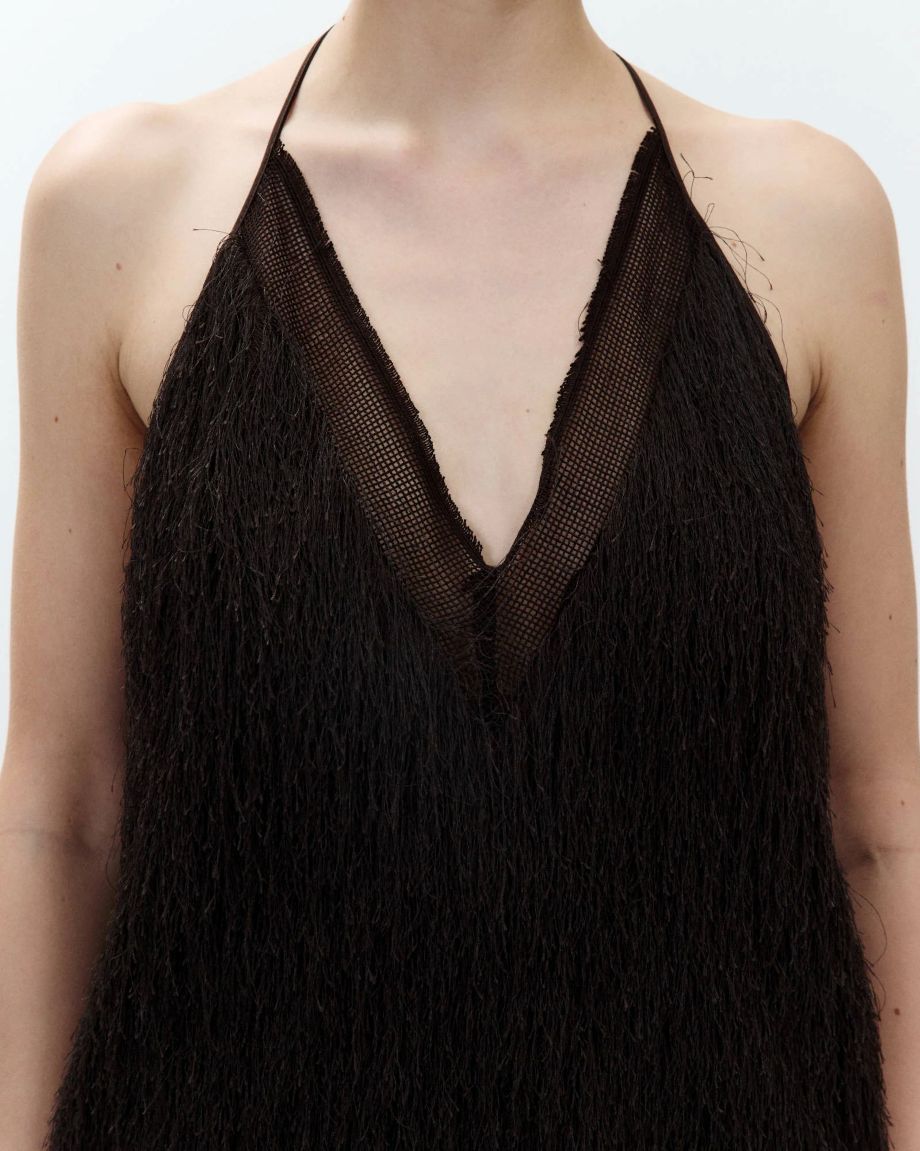 Alysi Fringe Cami - Chocolate