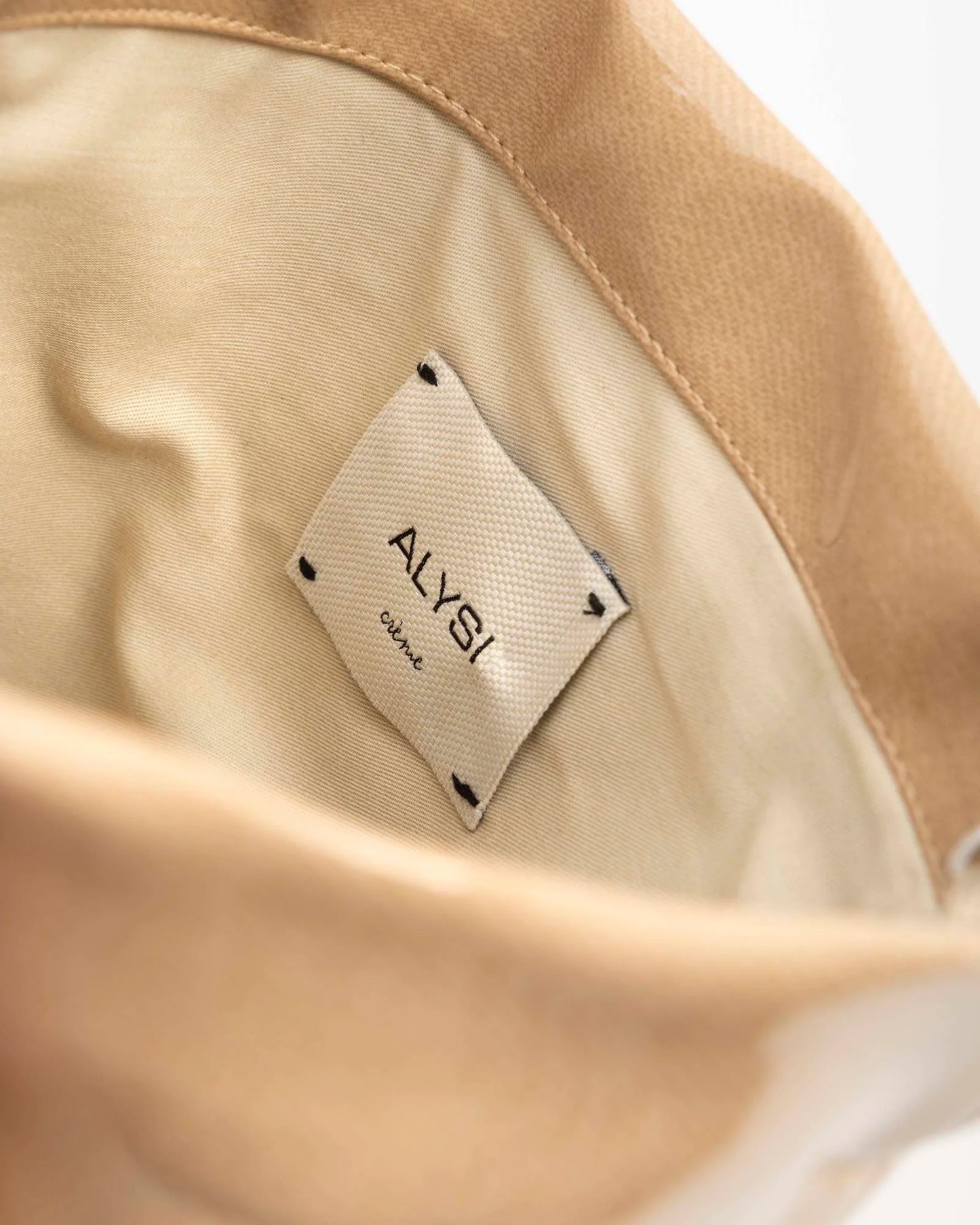 Alysi Patent Bucket Bag - Beige