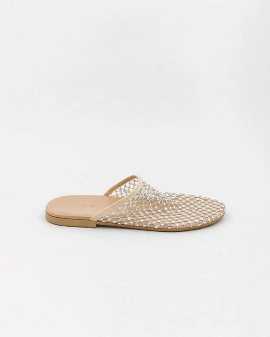 Alysi Mule Shoes with Rhinestones - Silver