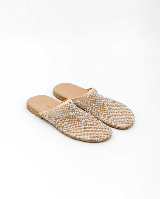 Alysi Mule Shoes with Rhinestones - Silver