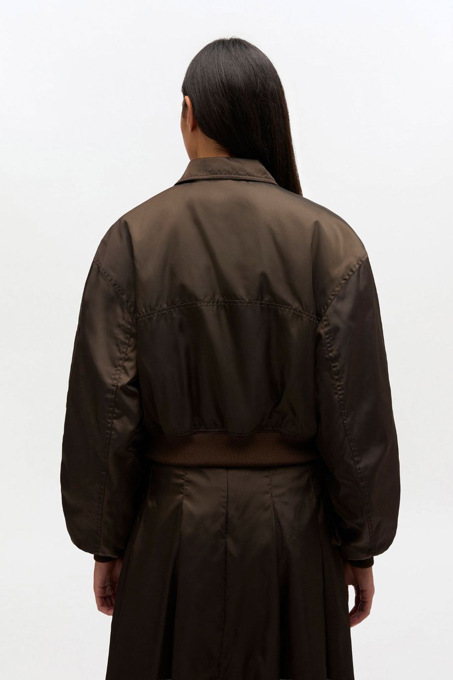 Ganni Duchesse Nylon Bomber Jacket - Demitasse