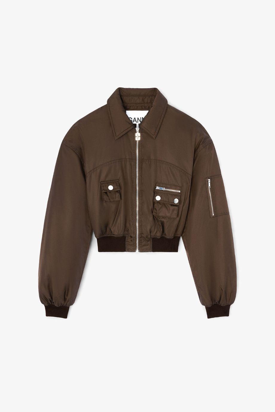 Ganni Duchesse Nylon Bomber Jacket - Demitasse