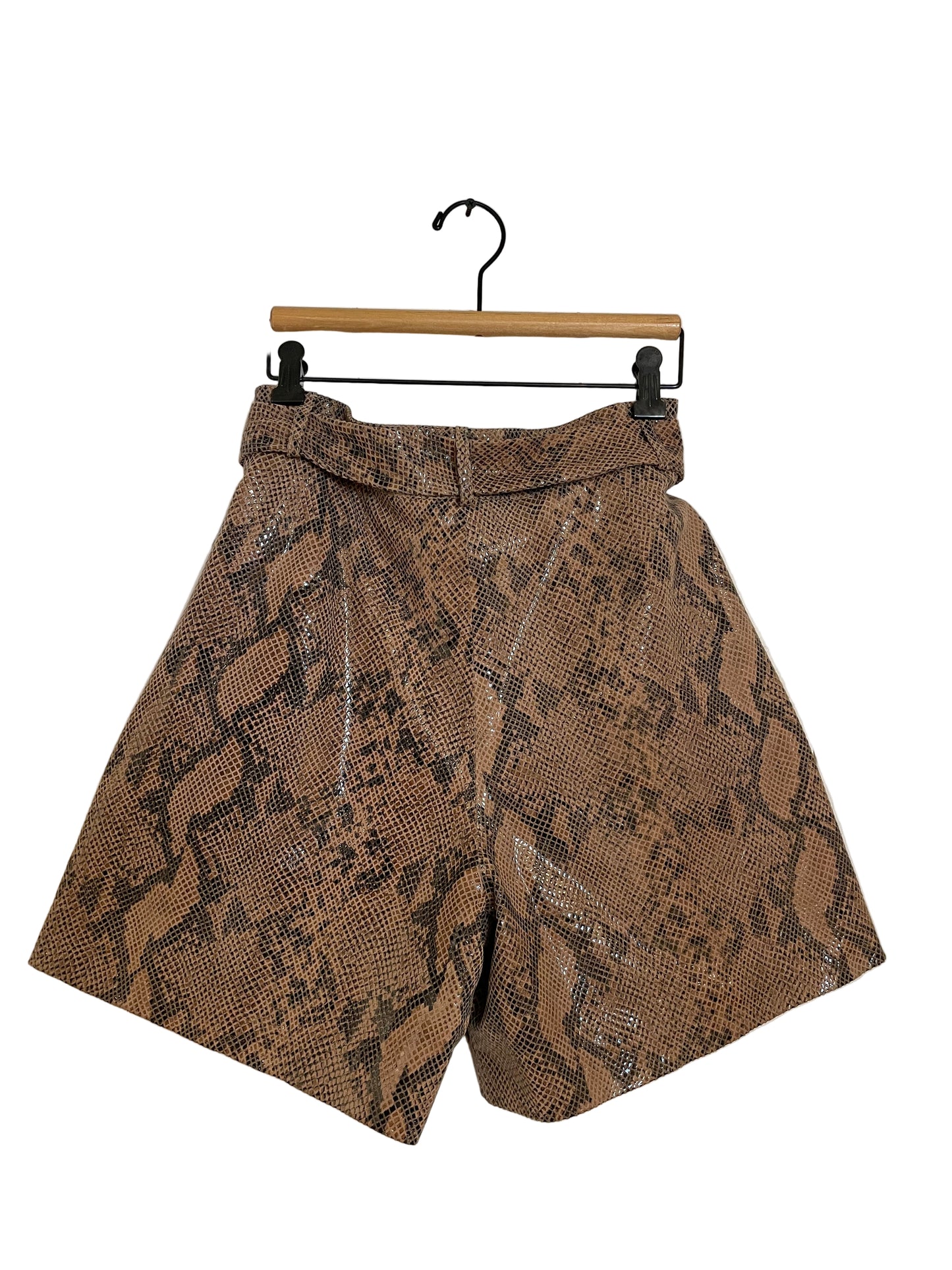 Chammomile Inca Leather Shorts - Multi Yellow
