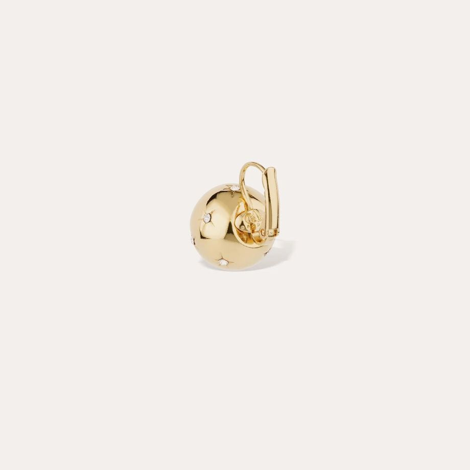 Gas Bijoux Large Comet Rhinestone Earrings - Gold