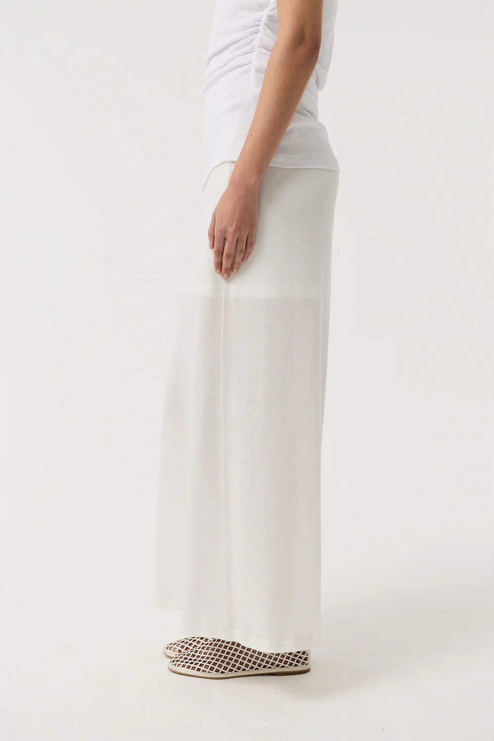 AKYN Ada Maxi Skirt - White