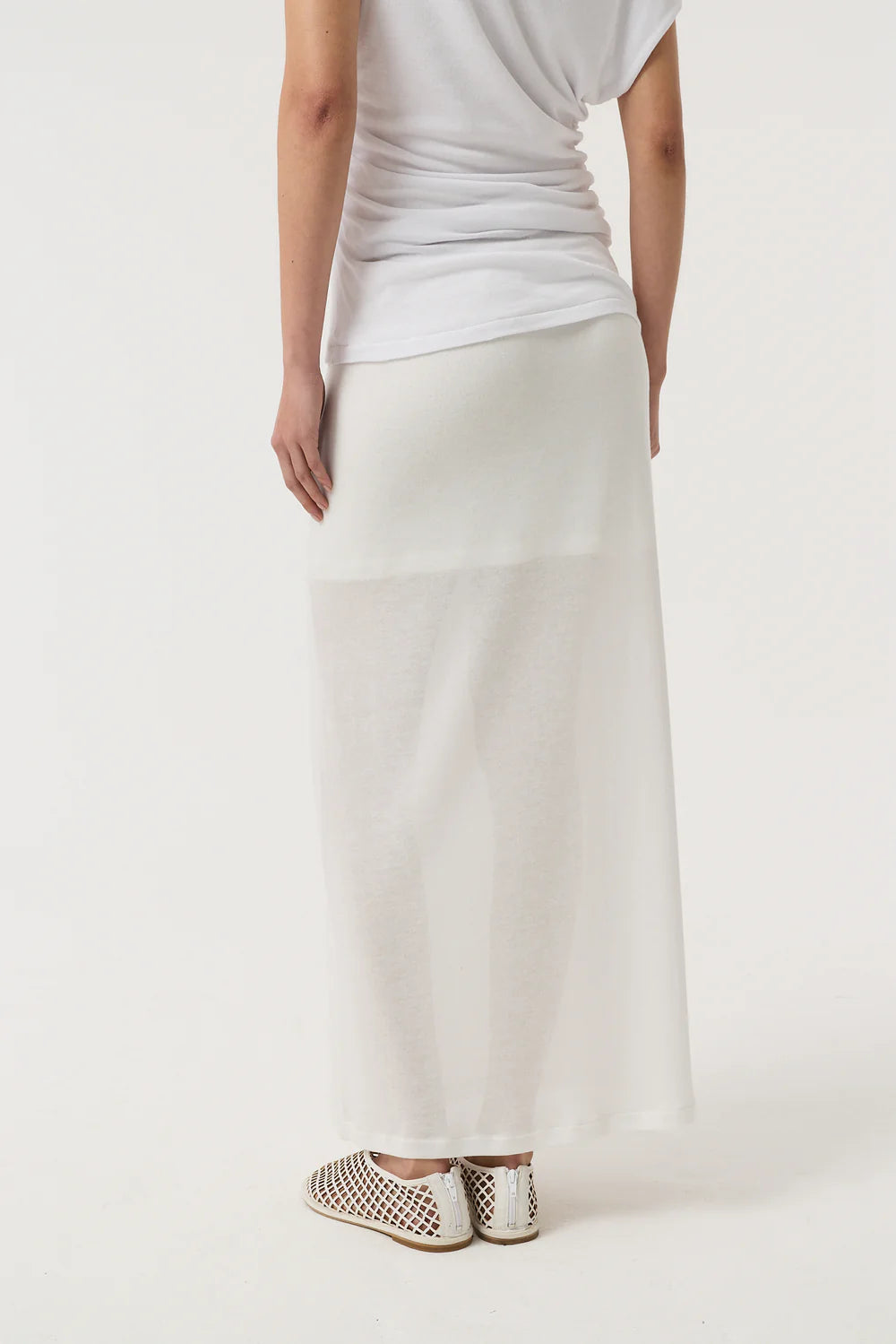 AKYN Ada Maxi Skirt - White