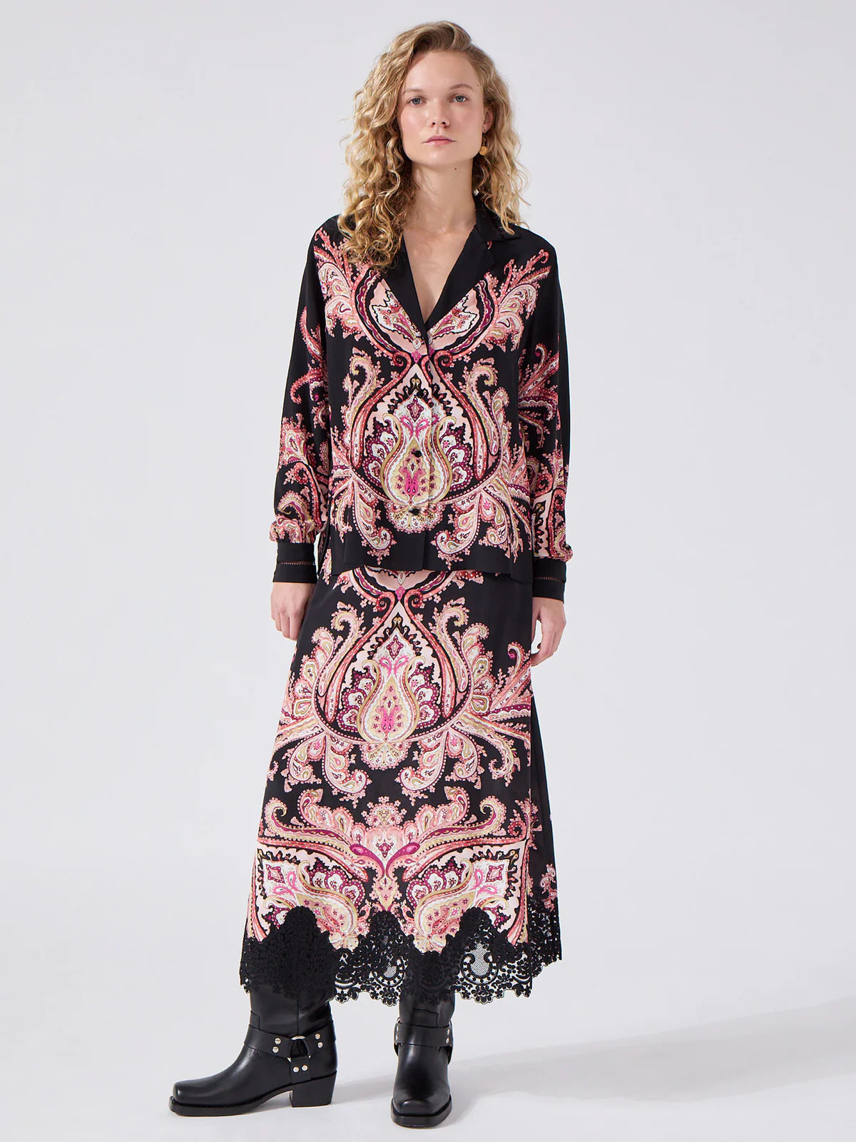 Hayley Menzies Jimi Silk Skirt - Black