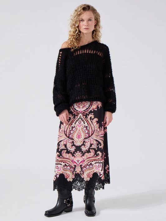 Hayley Menzies Jimi Silk Skirt - Black