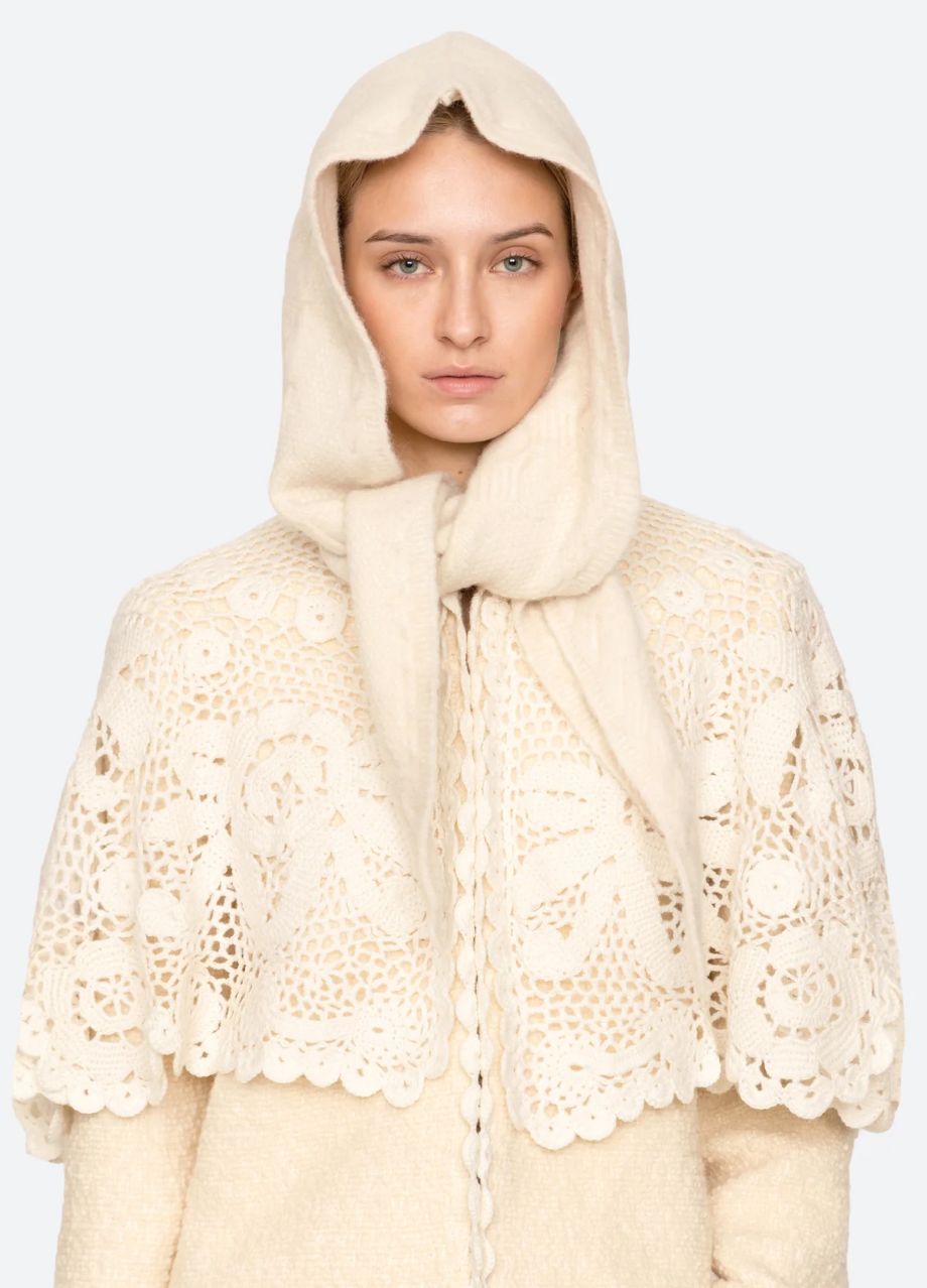 Allen Scarf Hat - Cream