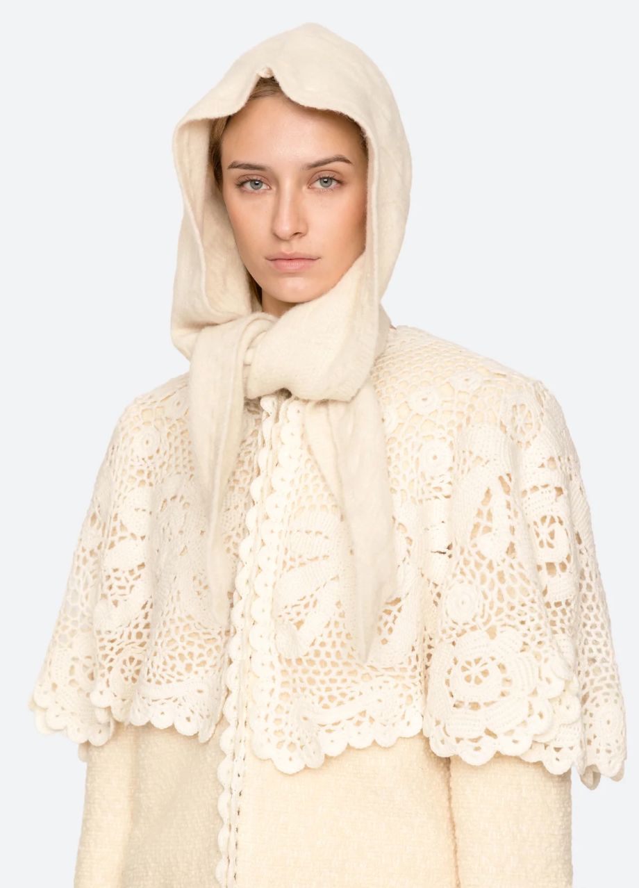 Allen Scarf Hat - Cream