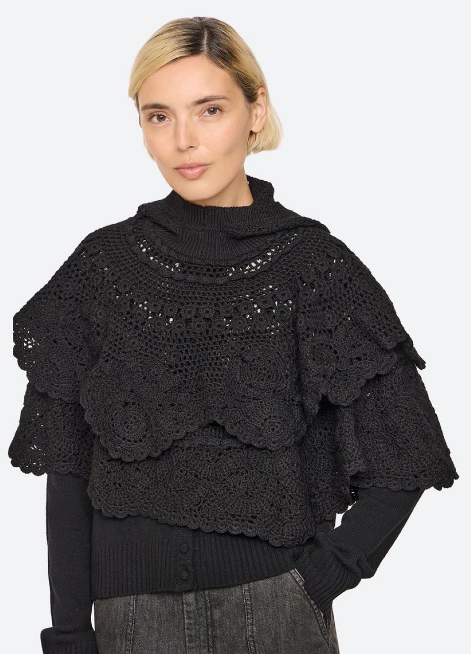 Sea NY Wright Poncho - Black