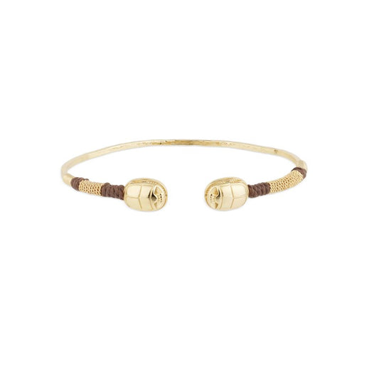 Gas Bijoux Scarab Duality Bracelet - Marron