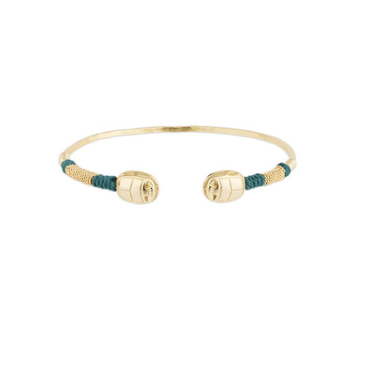 Gas Bijoux Scarab Duality Bracelet - Sea Green