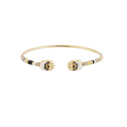 Gas Bijoux Scarab Duality Enamel Bracelet - White/Multi