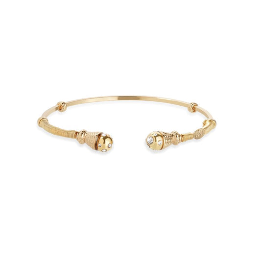 Gas Bijoux Epique Comet Rhinestone Bracelet - Gold
