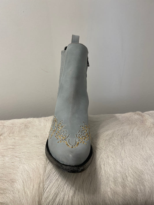 Mexicana Luxor Zip Ankle Boot - Sky Blue