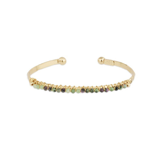 Gas Bijoux Lyre Bangle Bracelet - Amethyst